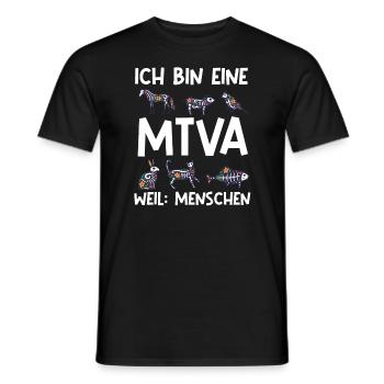 Ich bin eine mtva weil: menschen Tierarzthelfe - Männer T-Shirt - Schwarz - Vorne - AI Model Male 178 light (178cm)