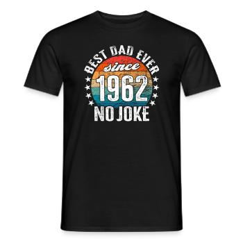Bester Papa der Welt seit 1962 No Joke - Männer T-Shirt - Schwarz - Vorne - AI Model Male 178 light (178cm)