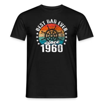 Bester Papa der Welt seit 1960 Kapitän - Männer T-Shirt - Schwarz - Vorne - AI Model Male 178 light (178cm)
