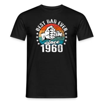 Bester Papa der Welt seit 1960 Vatertag - Männer T-Shirt - Schwarz - Vorne - AI Model Male 178 light (178cm)