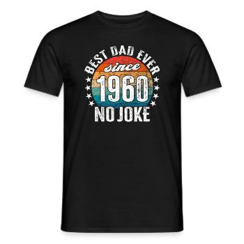 Bester Papa der Welt seit 1960 No Joke - Männer T-Shirt - Schwarz - Vorne - AI Model Male 178 light (178cm)