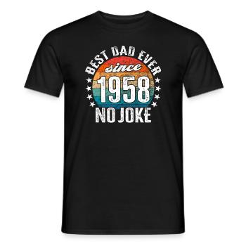 Bester Papa der Welt seit 1958 No Joke - Männer T-Shirt - Schwarz - Vorne - AI Model Male 178 light (178cm)