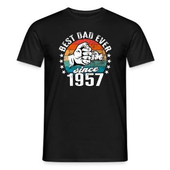 Bester Papa der Welt seit 1957 Vatertag - Männer T-Shirt - Schwarz - Vorne - AI Model Male 178 light (178cm)