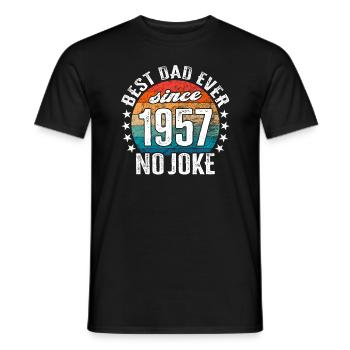 Bester Papa der Welt seit 1957 No Joke - Männer T-Shirt - Schwarz - Vorne - AI Model Male 178 light (178cm)