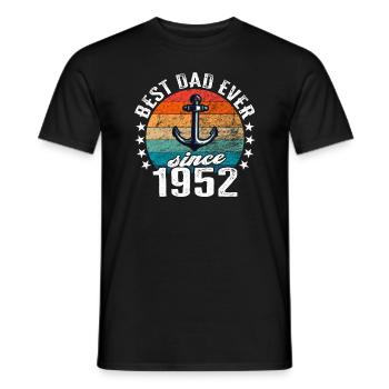 Bester Papa der Welt seit 1952 Anker - Männer T-Shirt - Schwarz - Vorne - AI Model Male 178 light (178cm)