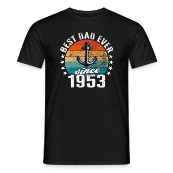 Meilleur père du monde depuis 1953 présentateur - T-shirt homme - noir - Devant - AI Model Male 178 light (178cm)