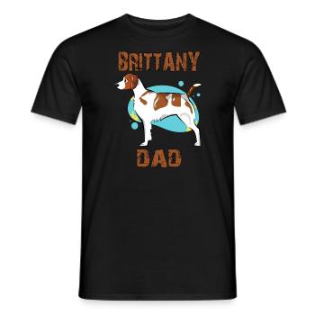 Brittany Dad - Men's T-Shirt - black - Front - AI Model Male 178 light (178cm)
