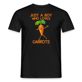 Just A Boy Who Loves Carrots - Men's T-Shirt - black - Front - AI Model Male 178 light (178cm)