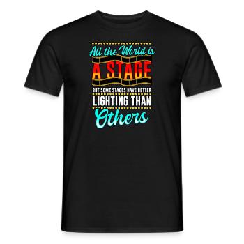 Theater All The World Is A Stage - Men's T-Shirt - black - Front - AI Model Male 178 light (178cm)