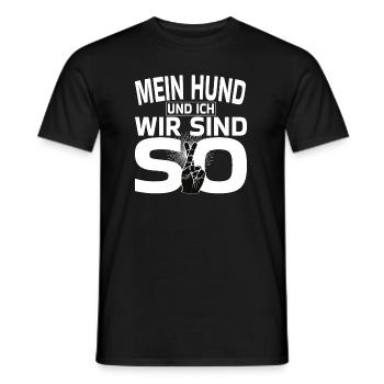 Mein Hund und ich - Männer T-Shirt - Schwarz - Vorne - AI Model Male 178 light (178cm)