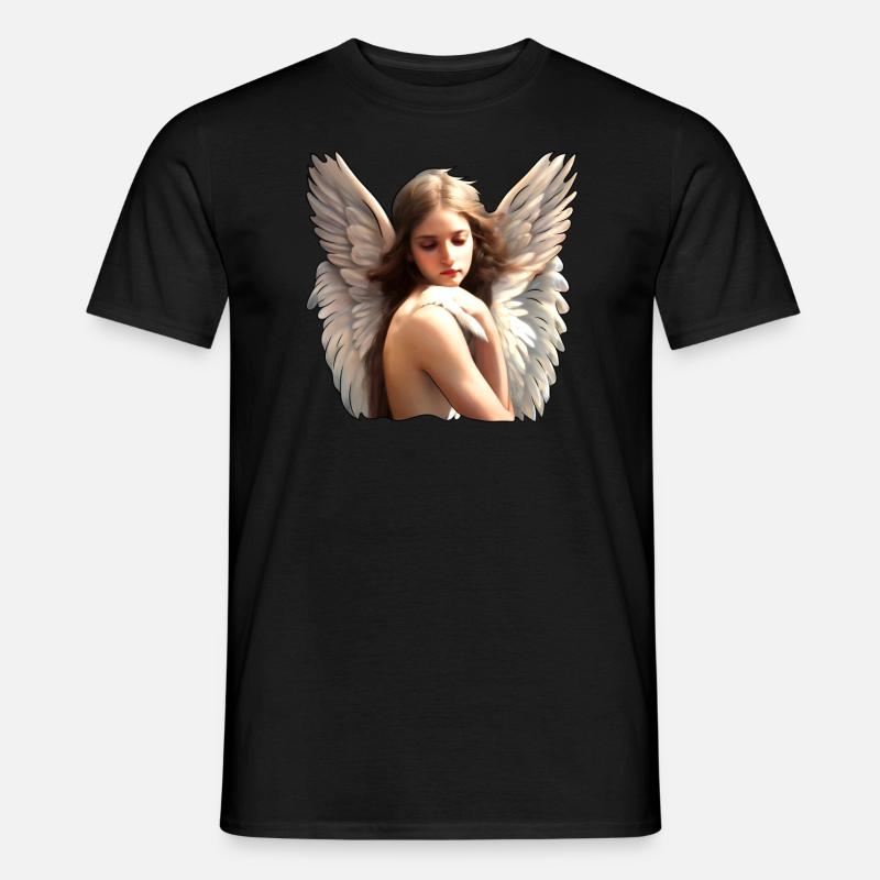 Himmlischer Engel - Männer T-Shirt - Schwarz