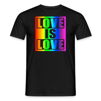 Love is Love - Men's T-Shirt - black - Front - AI Model Male 178 light (178cm)