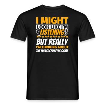 Le cadeau amusant du jeu du Massachusetts - T-shirt homme - noir - Devant - AI Model Male 178 light (178cm)