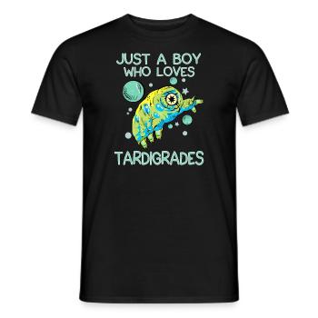 Just A Boy Who Loves Tardigrades - Men's T-Shirt - black - Front - AI Model Male 178 light (178cm)