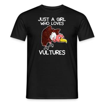 Just A Girl Who Loves Vultures - Men's T-Shirt - black - Front - AI Model Male 178 light (178cm)