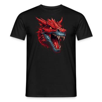 Drache mystischer Lindwurm Monster Monster Monster - Männer T-Shirt - Schwarz - Vorne - AI Model Male 178 light (178cm)