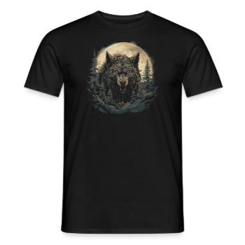Mythe du chien-loup-garou, Cerberus, Hellhound - T-shirt homme - noir - Devant - AI Model Male 178 light (178cm)