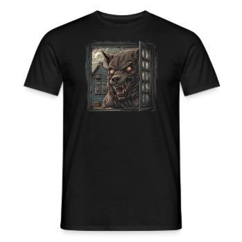Mythe du chien-loup-garou, Cerberus, Hellhound - T-shirt homme - noir - Devant - AI Model Male 178 light (178cm)