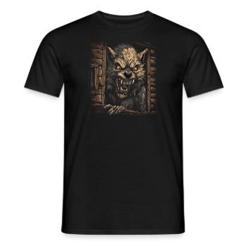 Mythe du chien-loup-garou, Cerberus, Hellhound - T-shirt homme - noir - Devant - AI Model Male 178 light (178cm)