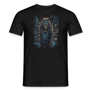Mythe du chien-loup-garou, Cerberus, Hellhound - T-shirt homme - noir - Devant - AI Model Male 178 light (178cm)