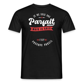 Prénom Parfait Cadeau prenom Tshirt personnalisé - T-shirt homme - noir - Devant - AI Model Male 178 light (178cm)