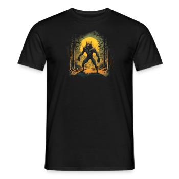 Mythe du chien-loup-garou, Cerberus, Hellhound - T-shirt homme - noir - Devant - AI Model Male 178 light (178cm)
