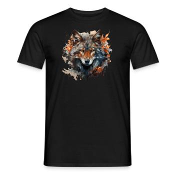 Chien, loup, loup-garou, cerbère, mythe de - T-shirt homme - noir - Devant - AI Model Male 178 light (178cm)