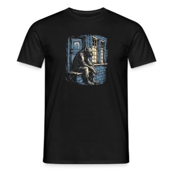 Mythe du chien-loup-garou, Cerberus, Hellhound - T-shirt homme - noir - Devant - AI Model Male 178 light (178cm)