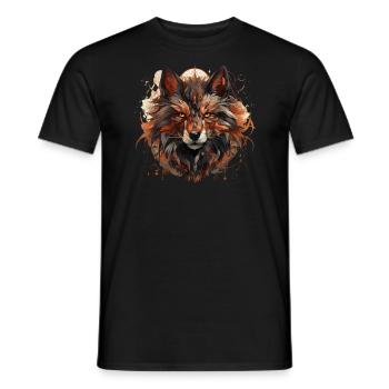 Dog Wolf Werewolf Cerberus Hellhound myth - Men's T-Shirt - black - Front - AI Model Male 178 light (178cm)