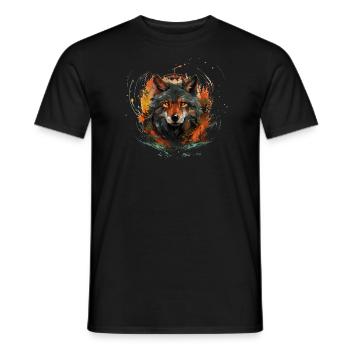 Dog Wolf Werewolf Cerberus Hell Myth Mythical - Men's T-Shirt - black - Front - AI Model Male 178 light (178cm)