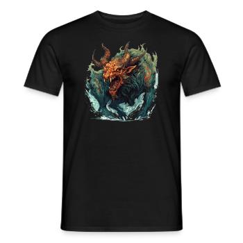 Monster Monster Demon Devil Vampire Guhl Zombie - T-shirt homme - noir - Devant - AI Model Male 178 light (178cm)