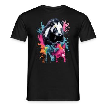 Skunk Cool Cute Stinks Colorful Design - Men's T-Shirt - black - Front - AI Model Male 178 light (178cm)