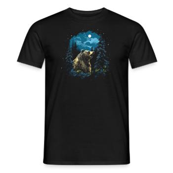 Bear Nature Environment Environmental Protection - Men's T-Shirt - black - Front - AI Model Male 178 light (178cm)