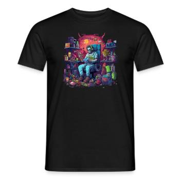 Monster Ungeheuer Dämon Teufel Vampir Guhl Zombie - Männer T-Shirt - Schwarz - Vorne - AI Model Male 178 light (178cm)