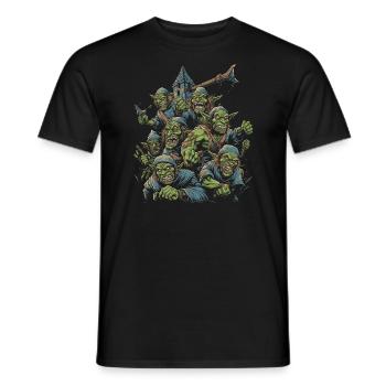 Monster Monster Demon Devil Vampire Guhl Zombie - Men's T-Shirt - black - Front - AI Model Male 178 light (178cm)