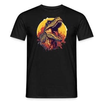 Dinosaurier Dino Fossil Carnivor Herbivor T-Rex - Männer T-Shirt - Schwarz - Vorne - AI Model Male 178 light (178cm)