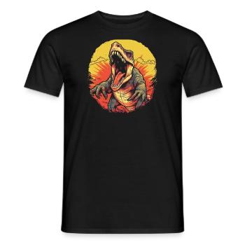 Dinosaur Dinosaur Fossil Carnivor T-Rex - Men's T-Shirt - black - Front - AI Model Male 178 light (178cm)