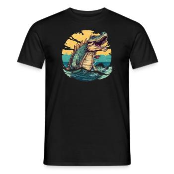 Dinosaurier Dino Fossil Carnivor Herbivor T-Rex - Männer T-Shirt - Schwarz - Vorne - AI Model Male 178 light (178cm)
