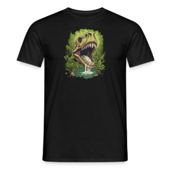 Dinosaurier Dino Fossil Carnivor Herbivor T-Rex - Männer T-Shirt - Schwarz - Vorne - AI Model Male 178 light (178cm)