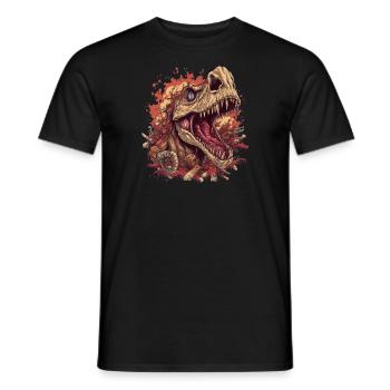 Dinosaurier Dino Fossil Carnivor Herbivor T-Rex - Männer T-Shirt - Schwarz - Vorne - AI Model Male 178 light (178cm)