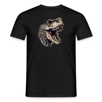 Dinosaurier Dino Fossil Carnivor Herbivor T-Rex - Männer T-Shirt - Schwarz - Vorne - AI Model Male 178 light (178cm)