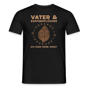 Vater und Zapfenpflücker, Ich habe keine Angst - Männer T-Shirt - Schwarz - Vorne - AI Model Male 178 light (178cm)