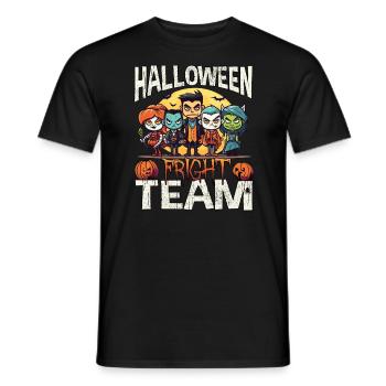 Drôle de costume de zombie joyeux d’Halloween pour les groupes - T-shirt homme - noir - Devant - AI Model Male 178 light (178cm)