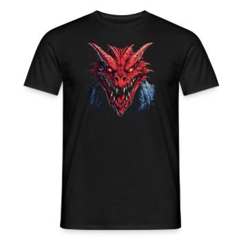 Drache mystisch Lindwurm Monster Ungeheuer Biest - Männer T-Shirt - Schwarz - Vorne - AI Model Male 178 light (178cm)