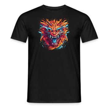 Dragon mystical wyworm monster monster monster - Men's T-Shirt - black - Front - AI Model Male 178 light (178cm)