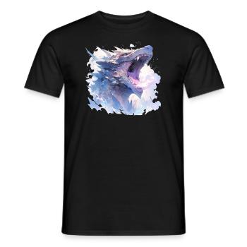 Drache mystisch Lindwurm Monster Ungeheuer Biest - Männer T-Shirt - Schwarz - Vorne - AI Model Male 178 light (178cm)