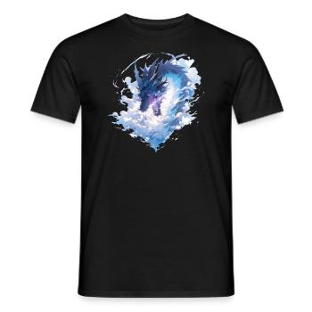 Drache mystisch Lindwurm Monster Ungeheuer Biest - Männer T-Shirt - Schwarz - Vorne - AI Model Male 178 light (178cm)