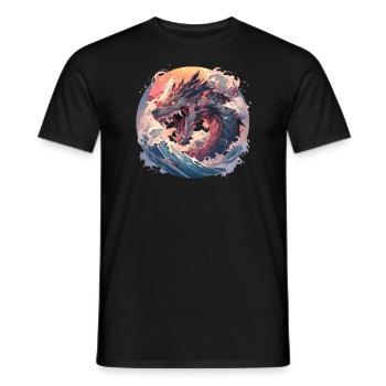 Drache mystisch Lindwurm Monster Ungeheuer Biest - Männer T-Shirt - Schwarz - Vorne - AI Model Male 178 light (178cm)