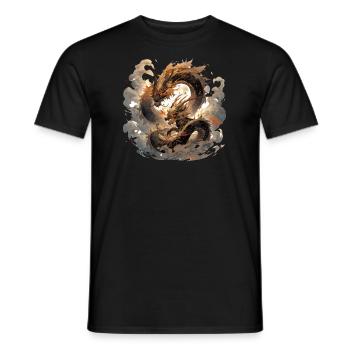 Drache mystisch Lindwurm Monster Ungeheuer Biest - Männer T-Shirt - Schwarz - Vorne - AI Model Male 178 light (178cm)