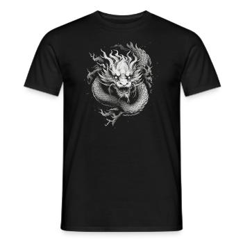 Drache mystisch Lindwurm Monster Ungeheuer Biest - Männer T-Shirt - Schwarz - Vorne - AI Model Male 178 light (178cm)